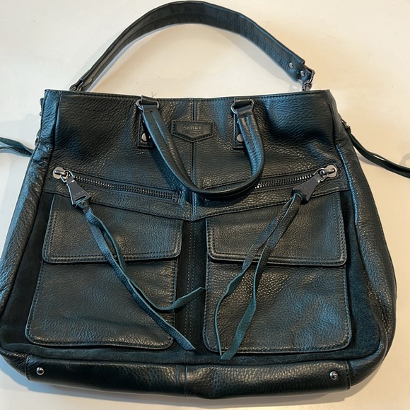 Aimee Kestenberg women’s leather satchel in Majestic Green. - Picture 8 of 16